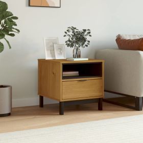 Side Table FLAM 19.7"x19.7"x19.7" Solid Wood Pine