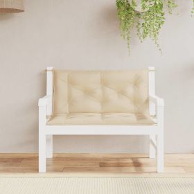Garden Bench Cushions 2pcs Beige 39.4"x19.7"x2.8" Oxford Fabric