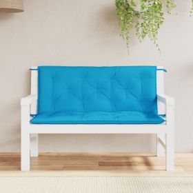 Garden Bench Cushions 2pcs Light Blue 47.2"x19.7"x2.8" Oxford Fabric